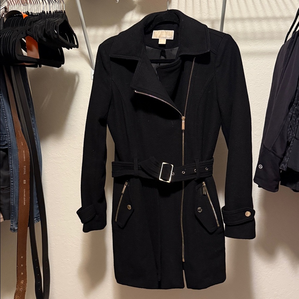 Michaels Black Coat with Cream Label